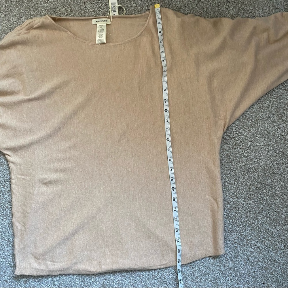 MAX STUDIO Ruched Sleeve Knit Sweater - Picture 9 of 11